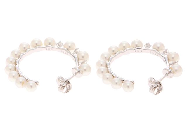 TASAKI　タサキ　ピアス　K18ホワイトゴールド　ダイヤモンド　パール　8.0g　【432】2143700192694