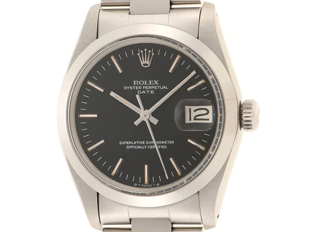 64番台1981年並行品 ROLEX ロレックス 腕時計 オイスター パーペチュアル34 デイト 1500 ステンレス シグマトリチウム  ブラック文字盤 Cal.1570 自動巻き【472】SJ の購入なら「質」の大黒屋（公式）