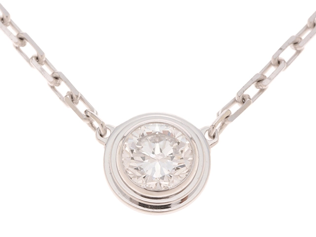 新品同様】 カルティエ Cartier ダムール ダイヤ ネックレス 41cm XS 