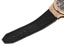 HUBLOT ウブロ 腕時計 ビッグ・バン アエロバン 311.PX.1180.GR.1704 K18ピンクゴールド/アリゲーターベルト ダイヤモンドベゼル スケルトン文字盤 自動巻き 2009年並行品【472】SJ