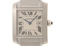 Cartier　カルティエ　W51011Q3　タンクフランセーズMM　ステンレススチール　クォーツ　レディース　腕時計（2143700193974）【200】C