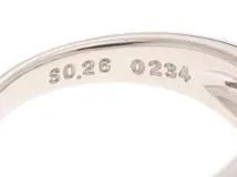 POLA ポーラ リング 11号 プラチナ900 サファイア0.26/ダイヤモンド0.18カラット 重さ約8.0g【472】SJ