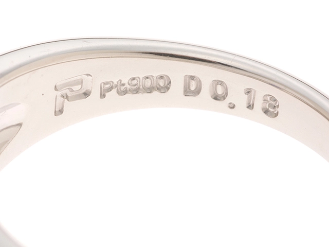 POLA ポーラ リング 11号 プラチナ900 サファイア0.26/ダイヤモンド0.18カラット 重さ約8.0g【472】SJ