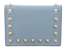 VALENTINO ヴァレンティノ　ロックスタッズ　 スモールウォレット　ライトブルー　レザー　【436】　2143700197637