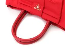PRADA　プラダ　リボンハンドバッグ　レッドナイロン／レザー　BN1601　2143700198207　【205】