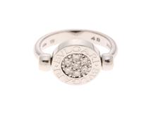 BVLGARI　ブルガリ　BBフリップ　リング　指輪　K18ホワイトゴールド　ダイヤモンド　オニキス　約5.9g【207】2143700198221