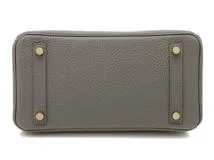 HERMES　エルメス　バーキン25　グリメイヤー　シャンパンゴールド金具　トゴ　W刻印【432】2143700198603