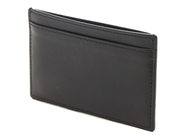 CELINE　セリーヌ　ロゴプリント　カードケース　ブラック　レザー　2143700198719【432】