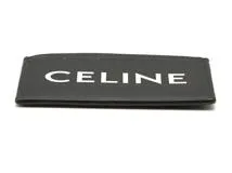 CELINE　セリーヌ　ロゴプリント　カードケース　ブラック　レザー　2143700198719【432】