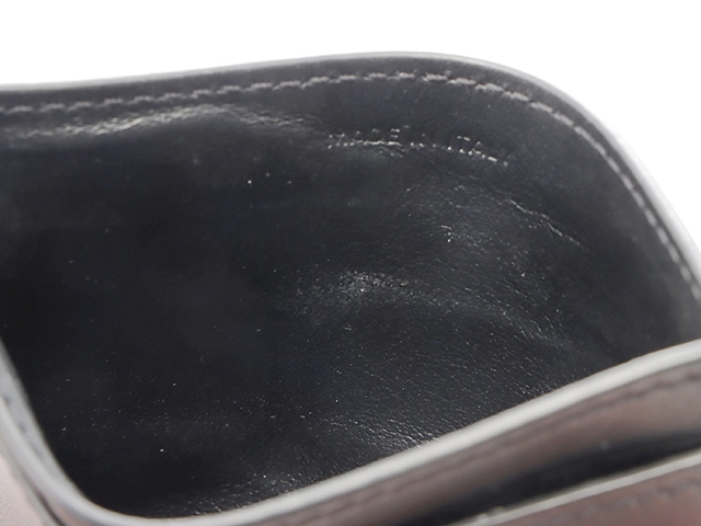 CELINE　セリーヌ　ロゴプリント　カードケース　ブラック　レザー　2143700198719【432】