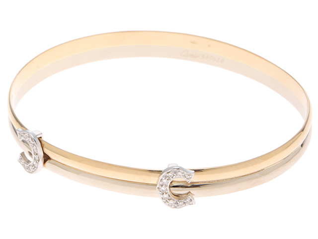 Cartier カルティエ 2C バングル K18YG/WG ゴールド