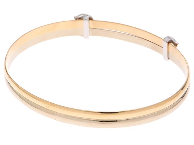 Cartier　カルティエ　2C　バングル　K18YG/WG ゴールド　ダイヤモンド　18.5g　2143700200993【432】
