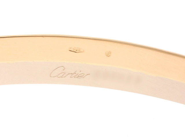 Cartier　カルティエ　2C　バングル　K18YG/WG ゴールド　ダイヤモンド　18.5g　2143700200993【432】