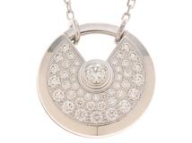 Cartier カルティエ アミュレットドゥネックレスSM K18ホワイトゴールド/ダイヤモンド【472】SJ