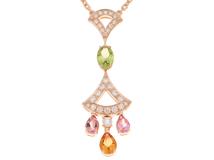 BVLGARI　ブルガリ　デーヴァドリームネックレス　ピンクゴールド　マルチカラー　12.1g　355613　【471】L