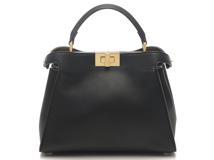 FENDI フェンディ　ピーカブー エッセンシャリー ブラック/GP レザー　8BN302【430】2143700201617