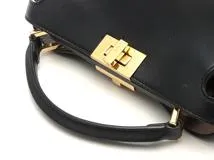 FENDI フェンディ　ピーカブー エッセンシャリー ブラック/GP レザー　8BN302【430】2143700201617
