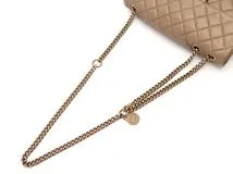 CHANEL　シャネル　CCクラウン　チェーンショルダー　ゴールド　GP金具　レザー　17番台【433】2143700201747