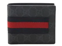 GUCCI グッチ ニューウェブ GGスプリーム 二つお財布 ブラック