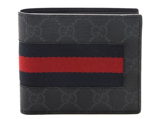 GUCCI グッチ ニューウェブ GGスプリーム 二つお財布 ブラック
