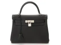 HERMES　エルメス　ケリー２８　トゴ　ブラック　SV　内縫い　C刻印（2018年頃）　2143700201891【432】