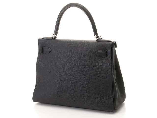 HERMES　エルメス　ケリー２８　トゴ　ブラック　SV　内縫い　C刻印（2018年頃）　2143700201891【432】