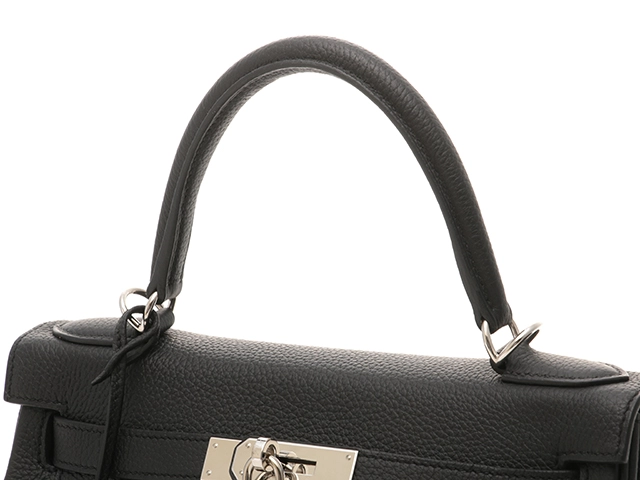 HERMES　エルメス　ケリー２８　トゴ　ブラック　SV　内縫い　C刻印（2018年頃）　2143700201891【432】