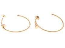 Cartier　カルティエ　ジュストアンクルフープ　　ピアス　K18 ゴールド　ダイヤモンド  　10.7g  【471】N