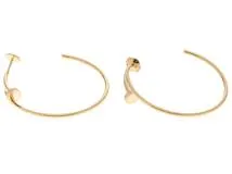 Cartier　カルティエ　ジュストアンクルフープ　　ピアス　K18 ゴールド　ダイヤモンド  　10.7g  【471】N