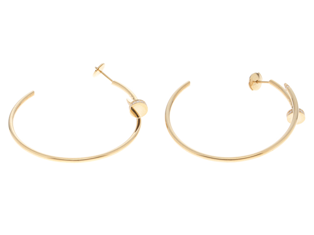Cartier カルティエ ジュストアンクルフープ ピアス K18 ゴールド