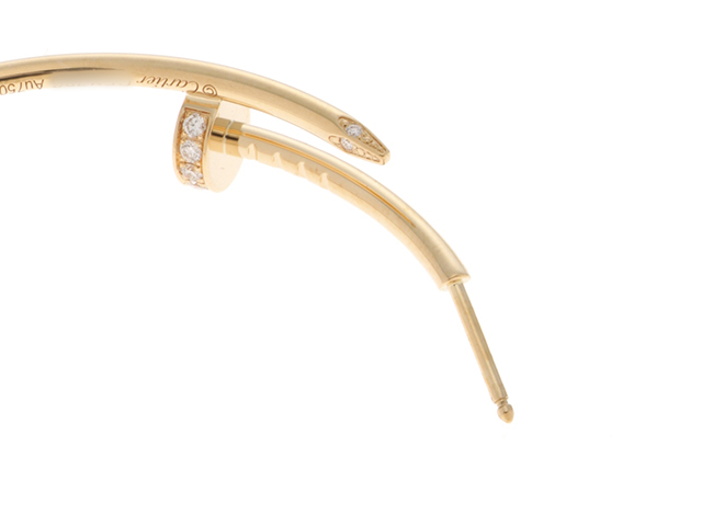 Cartier カルティエ ジュストアンクルフープ ピアス K18 ゴールド