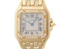 Cartier　カルティエ　時計　パンテール・ダイヤベゼル・アールデコ　WF3070N3　アイボリー文字盤　イエローゴールド　クォーツ　レディース
