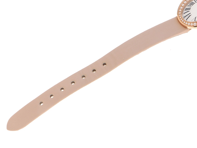 CARTIER　カルティエ　ミニベニュワール・ダイヤベゼル　クォーツ　レディース　PG/革　シルバー/Dベゼル　WJBA0025　【432】　【2143700203987】