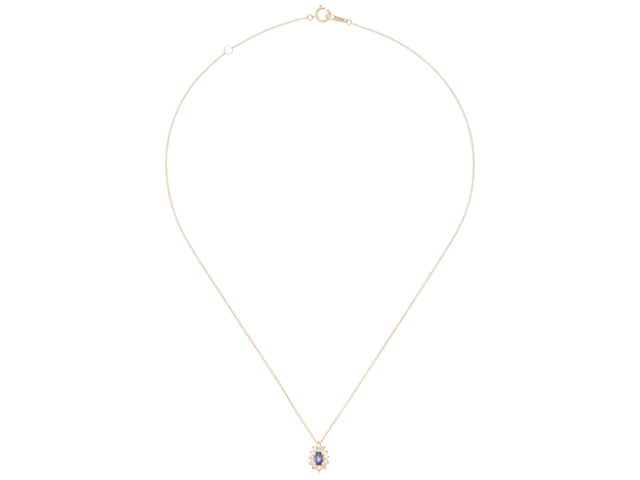 JEWELRY　ジュエリー　ネックレス　K18　サファイア0.40ct　ダイヤモンド0.15ct　約2.4g　2143700205011【207】