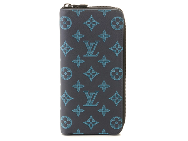 ✨極美品✨ルイヴィトン モノグラム シャドウ ヴェルティカル 長財布 ブルー LOUIS VUITTON ルイヴィトン 長財布 ジッピーウォレット・ヴェル
