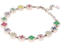 LOUIS VUITTON　ルイヴィトン　モノグラム・カラーズブレスレット　ステンレス　M1046A【472】HG