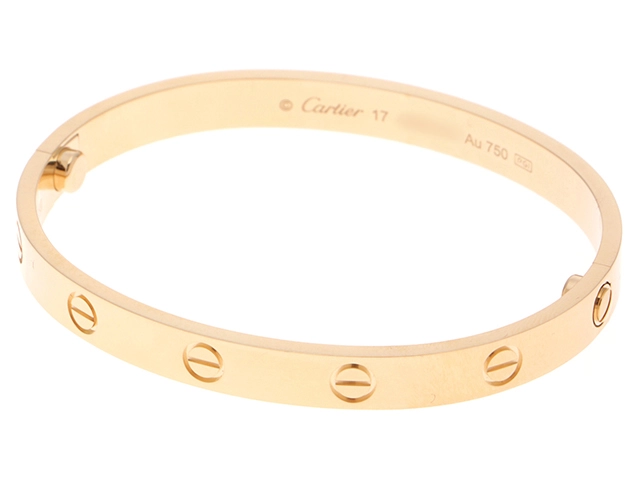 Cartier カルティエ ブレスレット ラブブレスレット クラシックモデル B6067517 K18イエローゴールド 17号 2025年2月正規品【472】SJ