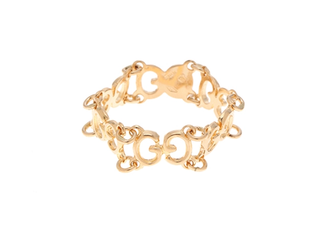 GUCCI ゴールド チェーンリング GUCCI グッチ GGチェーン リング K18 ゴールド 約11号 約2.2g