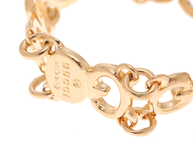 GUCCI グッチ GGチェーン リング K18 ゴールド 約11号 約2.2g