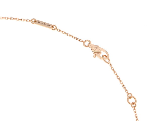 Van Cleef & Arpels ヴァン クリーフ&アーペル スウィートアルハンブラ ネックレス K18ピンクゴールド カーネリアン 約2.9g 433