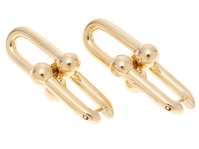 TIFFANY＆CO ティファニー ハードウェアリンクラージ ピアス K18