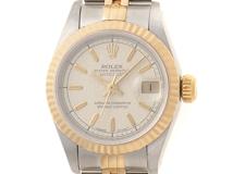 N番　ROLEX　ロレックス　デイトジャスト　69173　アイボリーコンピューター　YG/SS　トリチウム　レディース　自動巻き2143700207510【432】