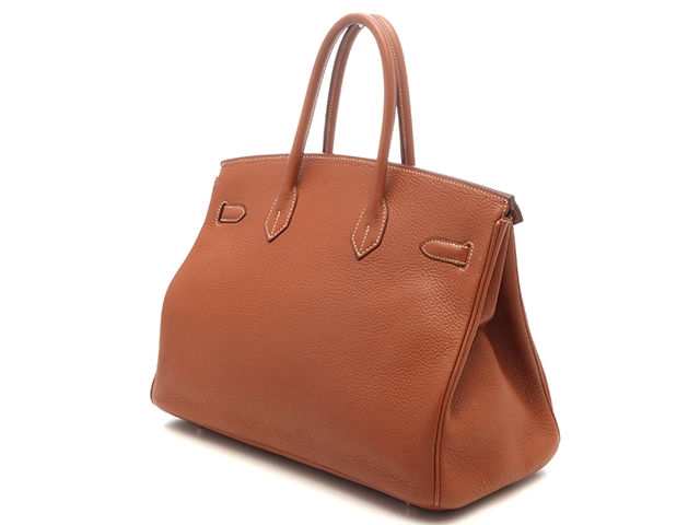 HERMES　エルメス　バッグ　バーキン35　コニャック/GP金具　トリヨンクレマンス　□H刻印【431】2143700208654
