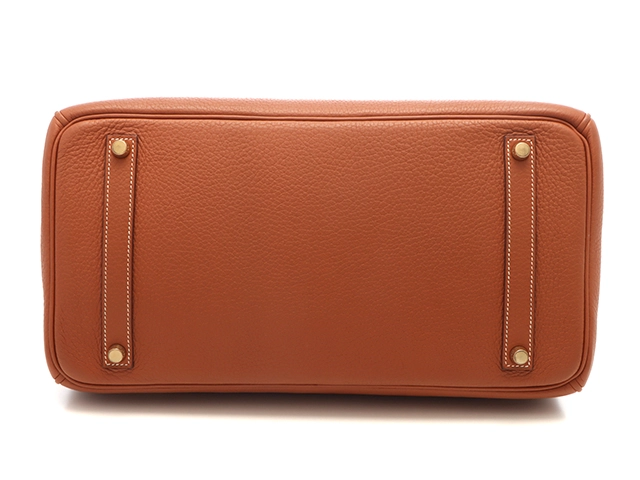 HERMES　エルメス　バッグ　バーキン35　コニャック/GP金具　トリヨンクレマンス　□H刻印【431】2143700208654