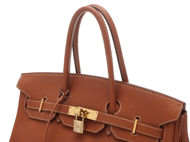 HERMES　エルメス　バッグ　バーキン35　コニャック/GP金具　トリヨンクレマンス　□H刻印【431】2143700208654