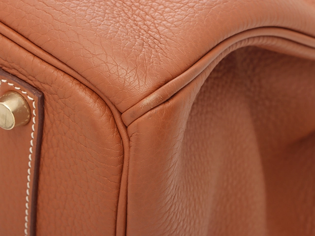 HERMES　エルメス　バッグ　バーキン35　コニャック/GP金具　トリヨンクレマンス　□H刻印【431】2143700208654