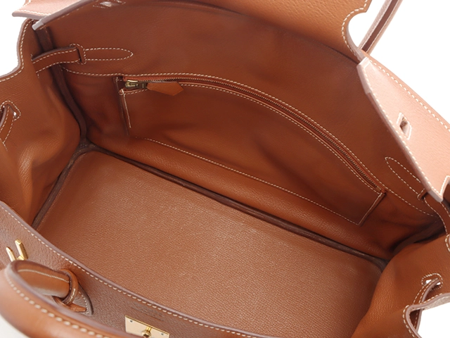 HERMES　エルメス　バッグ　バーキン35　コニャック/GP金具　トリヨンクレマンス　□H刻印【431】2143700208654
