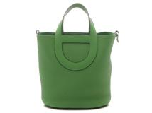 HERMES　エルメス ハンドバッグ インザループ23 トリヨンクレマンス ヴェールユッカ シルバー金具 B刻印【472】AH