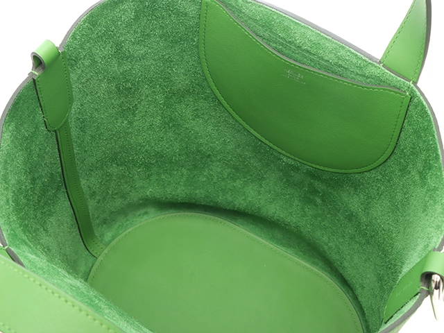 HERMES　エルメス ハンドバッグ インザループ23 トリヨンクレマンス ヴェールユッカ シルバー金具 B刻印【472】AH