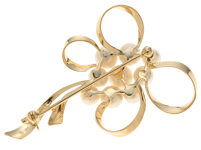 MIKIMOTO ミキモト ブローチ パール K14イエローゴールド 【431